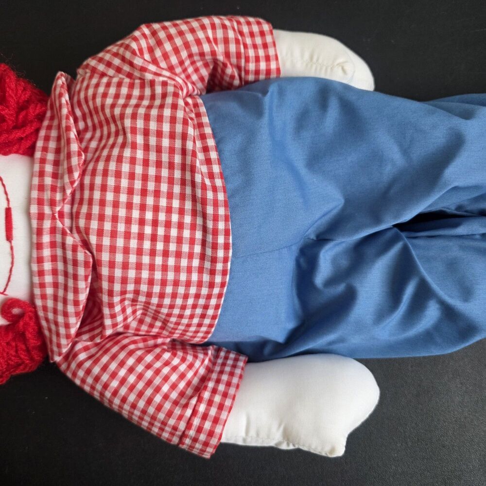 ​Vintage Handmade Raggedy Ann & Andy Large 24" Plush Dolls - Picture 16 of 16